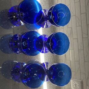 William Yeoward Blue Cobalt water goblets.